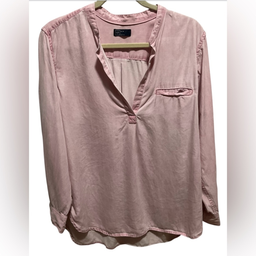 Gap Women's Pink Oversized Long Sleeved Shirt size XL